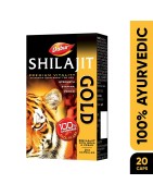Dabur Shilajit Gold Premium Vitality Ayurvedic Supplement For Men, 20 Capsules For Strength, Stamina & Power